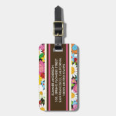 Whimsischer Frühlingsblumen Garten Blumengeflecht Gepäckanhänger (Vorderseite vertikal)