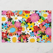 Whimsischer Frühlingsblumen Garten Danke Foto Briefpapier (Rückseite)