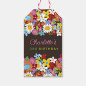 Whimsischer Frühlingsblumen Garten Geburtstagspart Geschenkanhänger (Vorderseite)