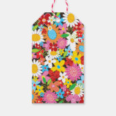 Whimsischer Frühlingsblumen Garten Geburtstagspart Geschenkanhänger (Rückseite)