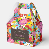 Whimsischer Frühlingsblumen Garten Geburtstagspart Geschenkschachtel (Rückseite)