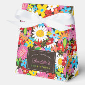 Whimsischer Frühlingsblumen Garten Geburtstagspart Geschenkschachtel (Vorderseite)