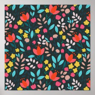 Whimsischer Frühlingshof Party Poster