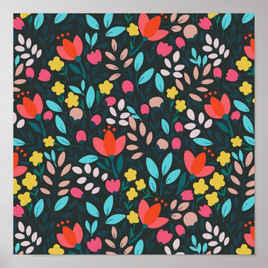 Whimsischer Frühlingshof Party Poster (Vorne)