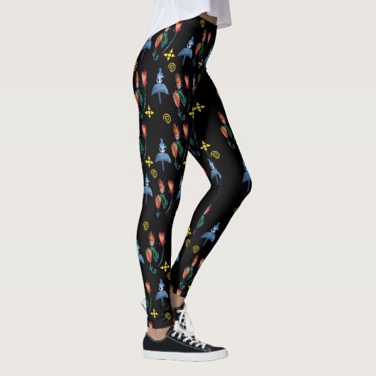 Whimsischer Frühlingskunst Leggings (Rechts)
