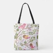 Whimsischer Frühlingspark mit Robins Tasche (Rückseite)