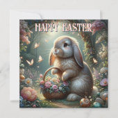 Whimsischer Frühlingswald Floral Ostersonne Feiertagskarte (Vorderseite)