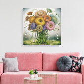 Whimsischer Garten Bloms Leinwanddruck (Insitu (Wohnzimmer))