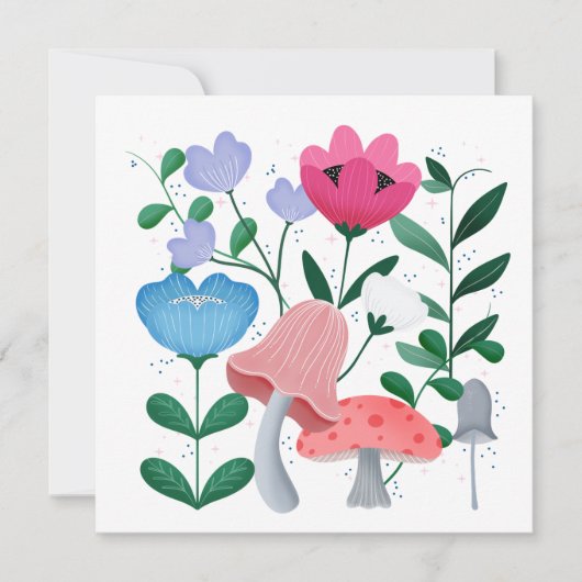 Whimsischer Garten Dankeskarte (Vorderseite)