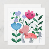 Whimsischer Garten Einladung (Vorne/Hinten)