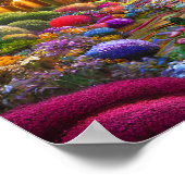 Whimsischer Garten gefüllt mit Blume Poster (Ecke)