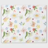 Whimsischer Garten Geschenkpapier (Flach)