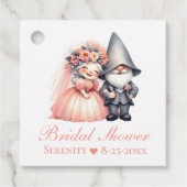 Whimsischer Garten Gnome Brautparty Geschenkanhänger (Vorderseite)