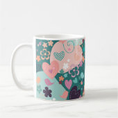 Whimsischer Garten in hellen Pastellfarben Kaffee  Kaffeetasse (Links)