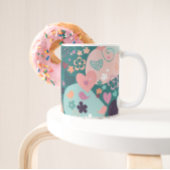Whimsischer Garten in hellen Pastellfarben Kaffee  Kaffeetasse