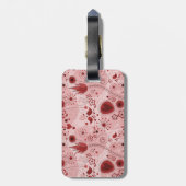 Whimsischer Garten in Rot Gepäckanhänger (Rückseite vertikal)