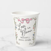 Whimsischer Garten Party Doodle Floral Brautparty Pappbecher (Vorderseite)