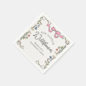 Whimsischer Garten Party Floral Doodle Geburtstag Serviette (Ecke)