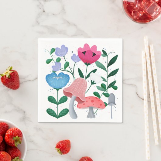 Whimsischer Garten Serviette (Beispiel)