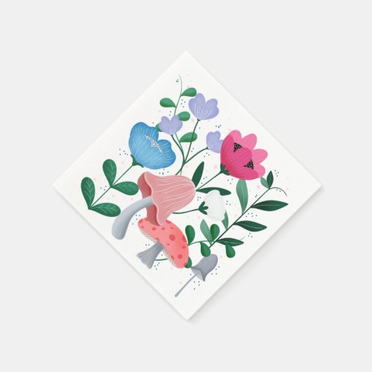 Whimsischer Garten Serviette (Ecke)