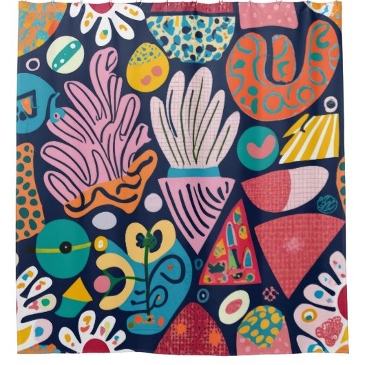 Whimsischer Garten Tanz Duschvorhang (Vorderseite)