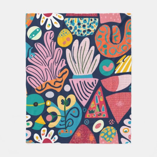 Whimsischer Garten Tanz Fleecedecke (Vorderseite)