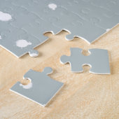 Whimsischer, gemütlicher Winter Flamingo mit Scarf Puzzle (Seite)