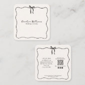 Whimsischer gerahmter Bogen, QR-Code-Ereignisplanu Quadratische Visitenkarte (Vorne/Hinten)