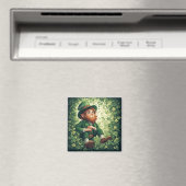 Whimsischer Glücklich-ähnlicher Kobold Üppiger Wal Magnet (In Situ (Geschirrspüler))