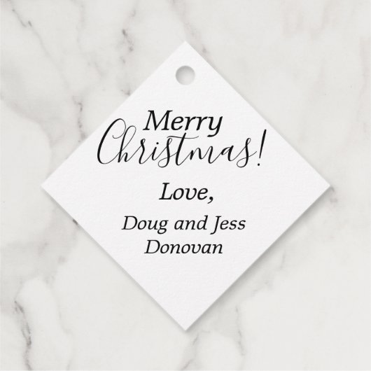 Whimsischer Gnome in Lkw mit Geschenken Geschenkanhänger (Rückseite)