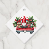 Whimsischer Gnome in Lkw mit Geschenken Geschenkanhänger (Vorderseite)