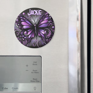 Whimsischer gotischer Schmetterling Lila Personali Magnet