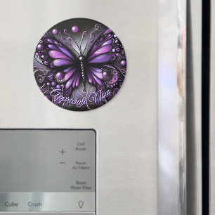 Whimsischer gotischer Schmetterling Lila Personali Magnet