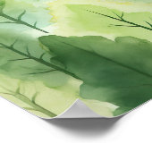 Whimsischer Grünwald Bäume Wälder Kinderzimmer Kun Poster (Ecke)