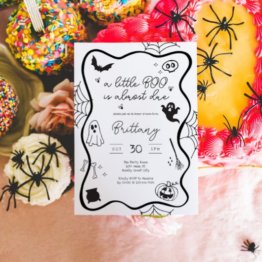 Whimsischer Halloween-Babydusche Einladung