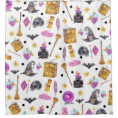 Whimsischer Halloween Magic Feiertag Duschvorhang (Vorderseite)