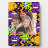 Whimsischer Halloween-Monster Foto Keepake Fotoplatte (Vorderseite)