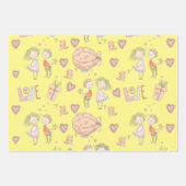 Whimsischer Heißluftballon niedliches Paar liebt V Geschenkpapier Set (Vorderseite)