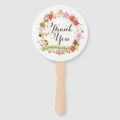 Whimsischer Herbst Blumenreath Danke Fan Fächer (Vorderseite)