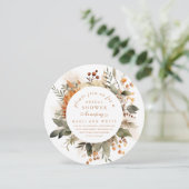 Whimsischer Herbst Floral Bouquet Brautparty Einladung (Stehend Vorderseite)