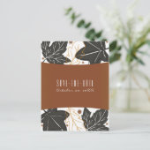 Whimsischer Herbst Herbstlaub Acorns Save the Date Ankündigungspostkarte (Stehend Vorderseite)