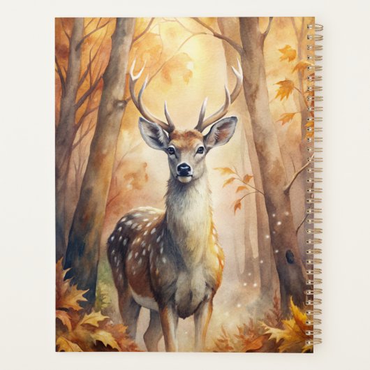 Whimsischer Herbst Hirsch - Saisonfairycore Planer (Rückseite)