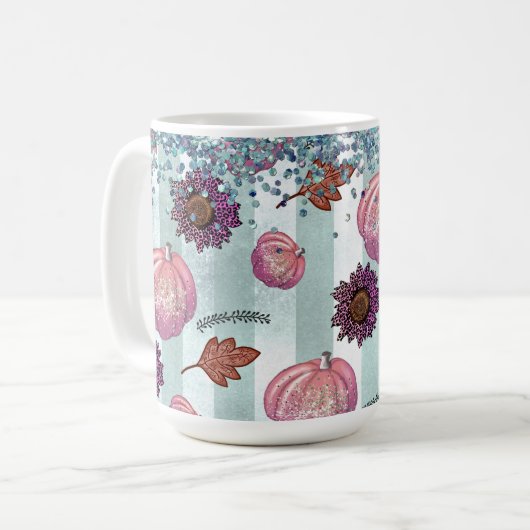 Whimsischer Herbst Kaffeetasse (Vorderseite Links)