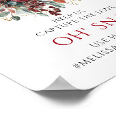Whimsischer Herbst-Marone-Blumen-Oh-Snap-Schild Poster (Ecke)