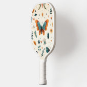 Whimsischer Herbst-Schmetterlingsgarten Pickleball Schläger (Links)