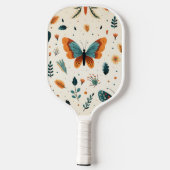 Whimsischer Herbst-Schmetterlingsgarten Pickleball Schläger (Rückseite)