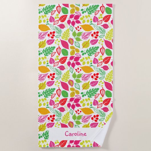 Whimsischer Herbst Strandtuch (Vorderseite)