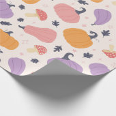 Whimsischer Herbsternte Geschenkpapier (Ecke)