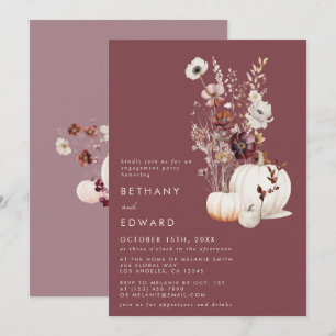 Whimsischer Herbstfloraler Engagement Einladung