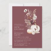 Whimsischer HerbstflorGeburtstagsparty Einladung (Vorderseite)